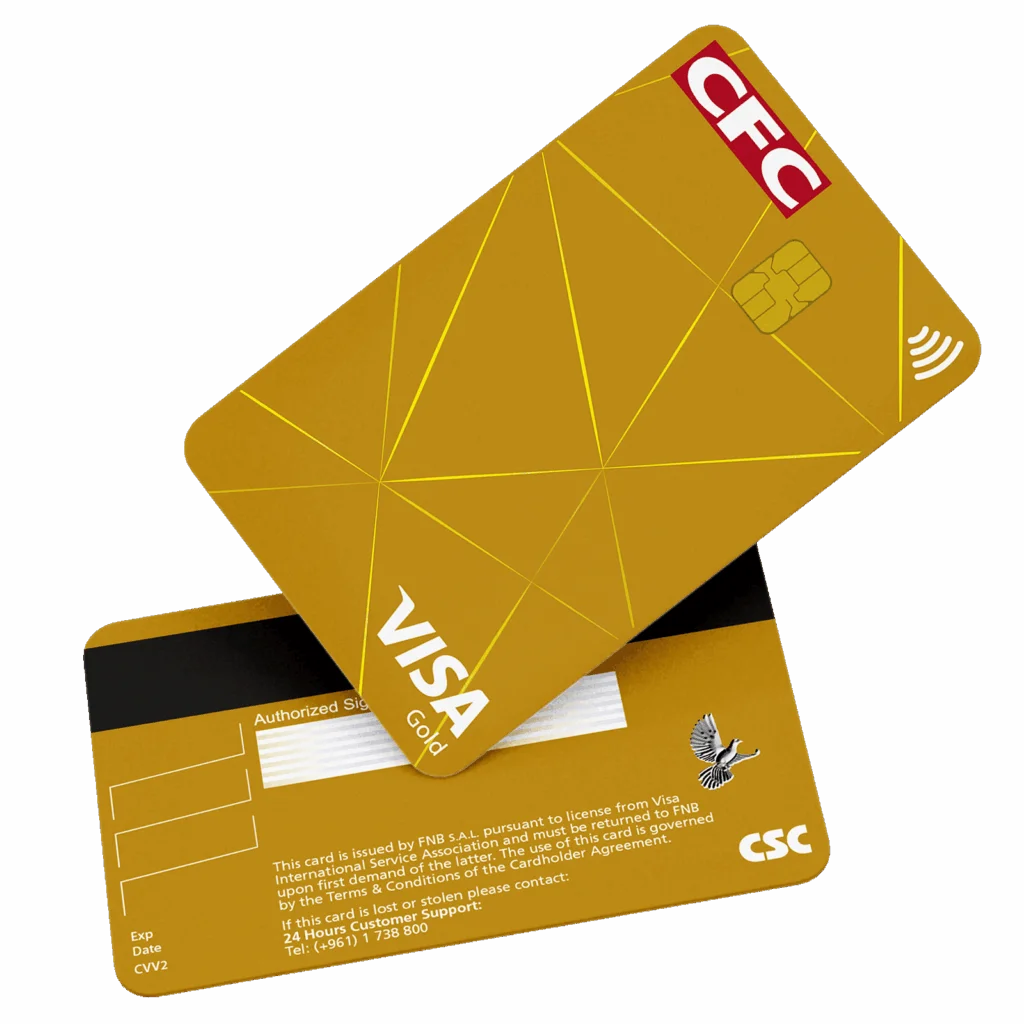 PREPAID Card - VISA USD Credit Card - VISA LBP Credit Card - Flexible Financing with CFC - Tailored Loans in Lebanon